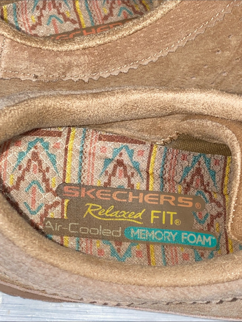 Skechers Relaxed fit Tan Suede Lace Up Shoes Women’s Size 7.5 - Picture 9 of 11